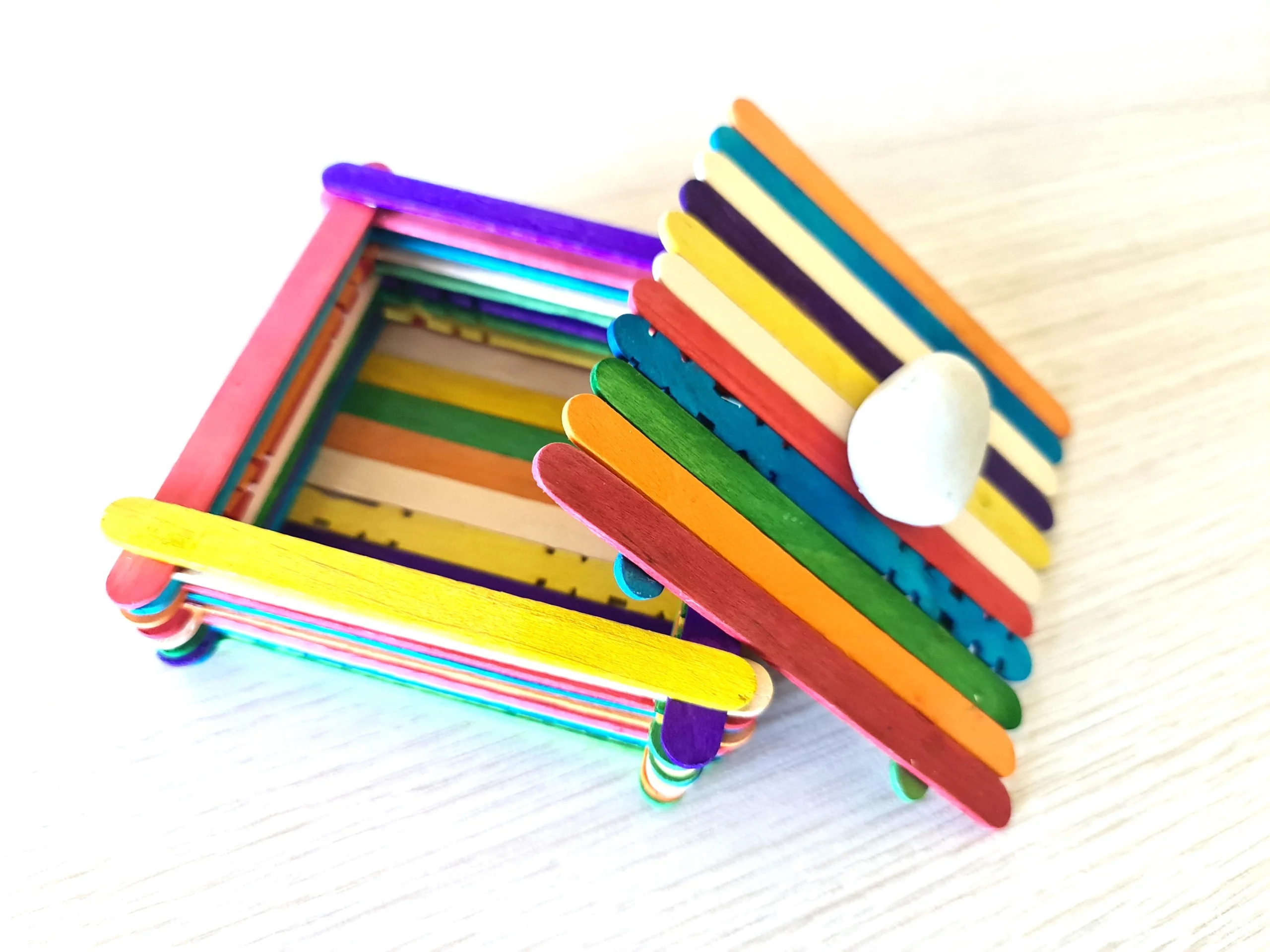 Treasure box made from paddle pop sticks