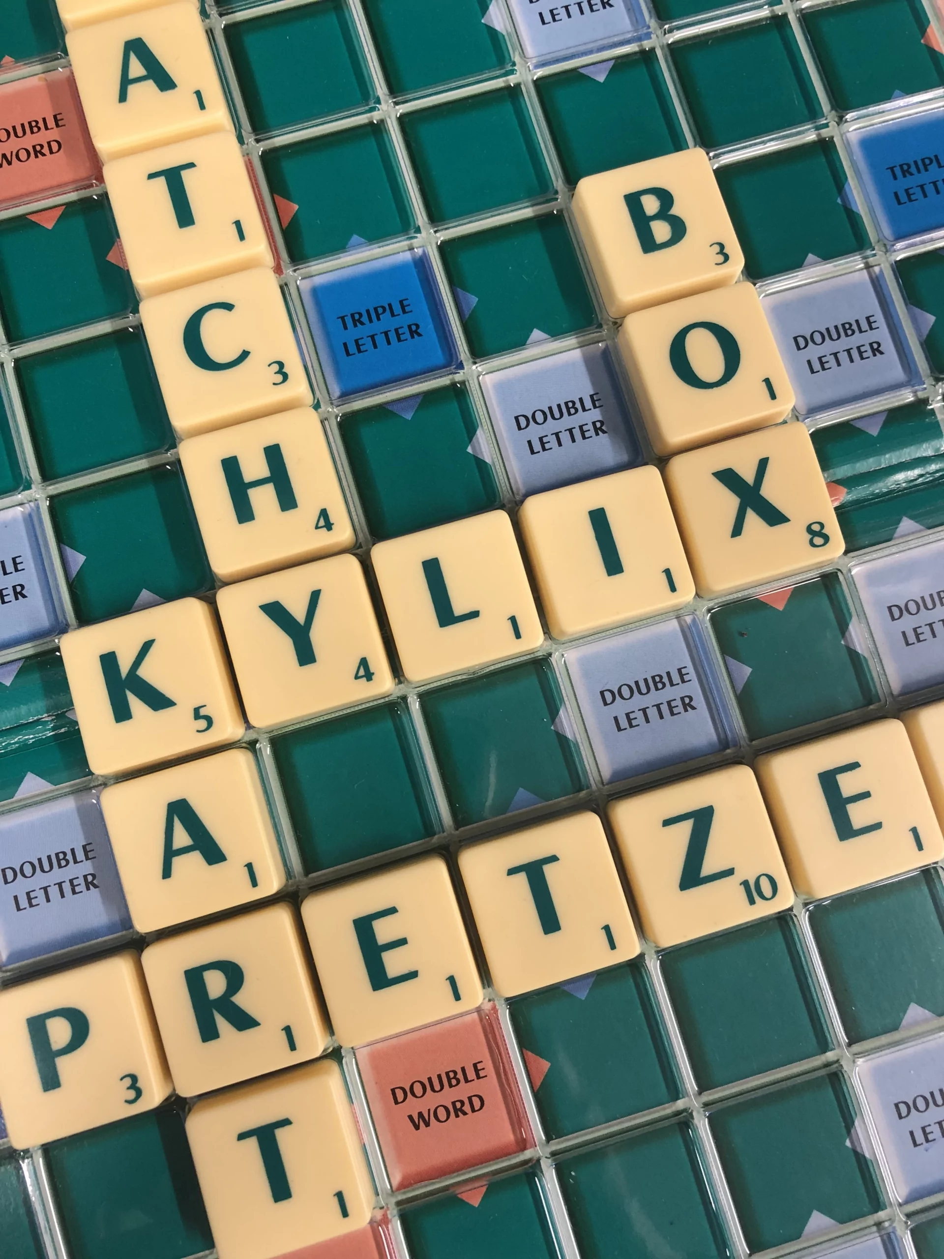 Photo of scrabble board