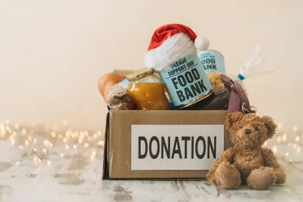 Image of a box of donated goods